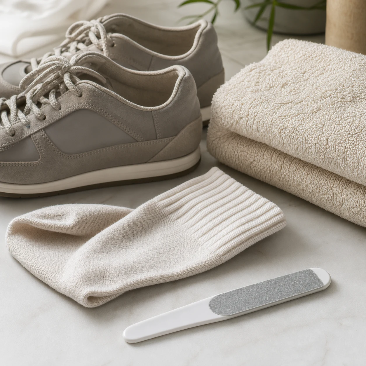 Niegraficzny detal pogrubionej i zmienionej płytki paznokcia